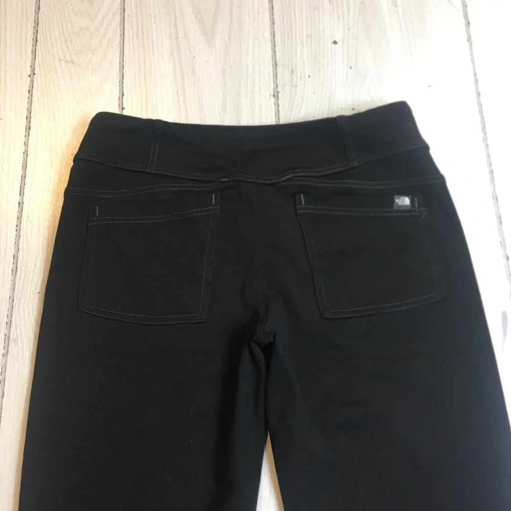The North Face Black Low Rise Yoga Flare Pants Wide Leg Women Small Leggings - Picture 4 of 9